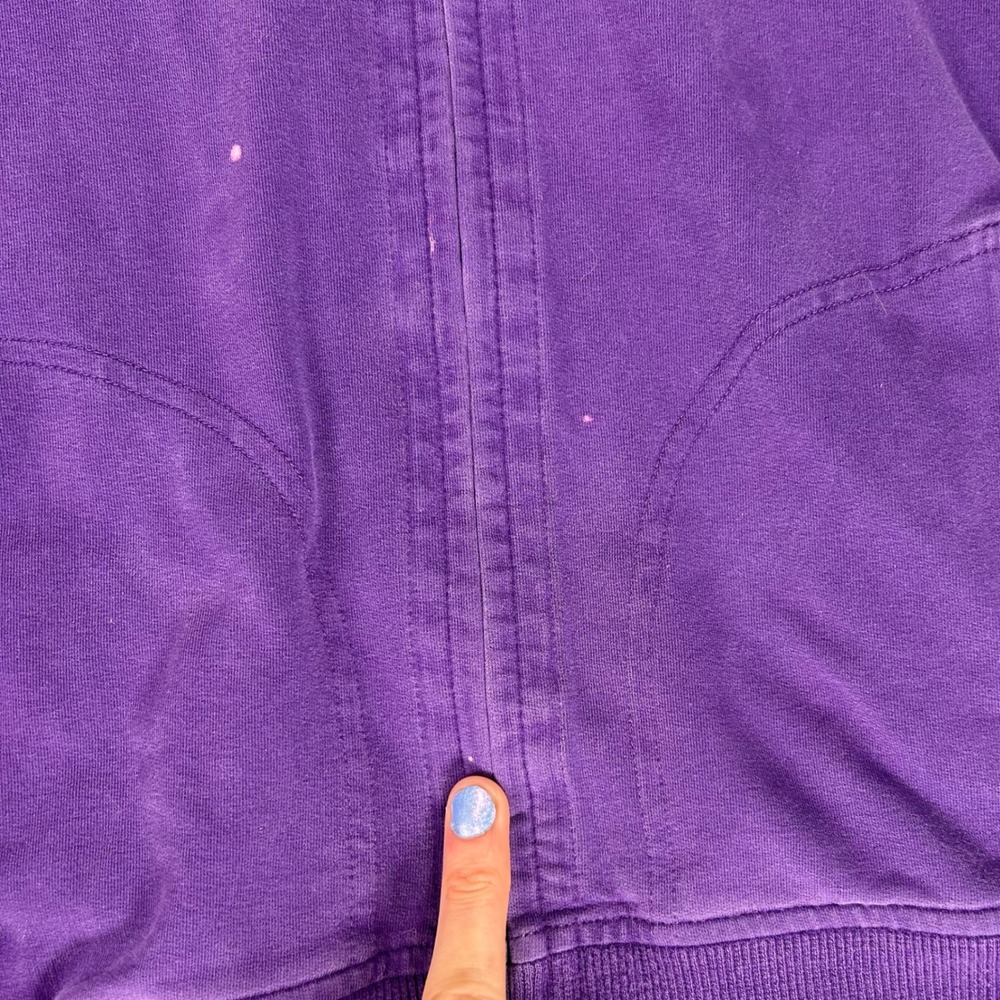 Lululemon Scuba Full Zip Hoodie Cable Knit Purple Size 6 Thumbhole Hiking Jacket - Picture 11 of 13